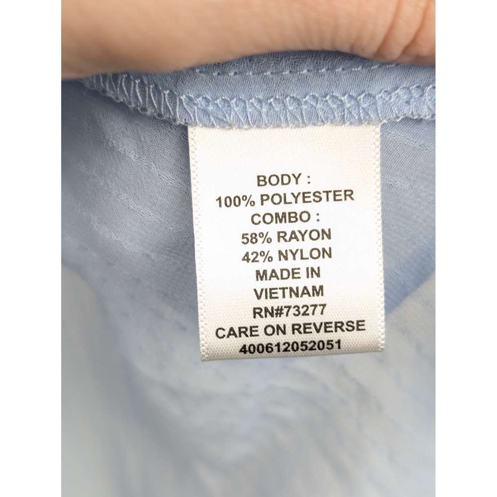 Sheer Fairy Peplum Sleeveless Top Sz M Pastel Blue Coquette Romantic Fairy Twee - Picture 6 of 10